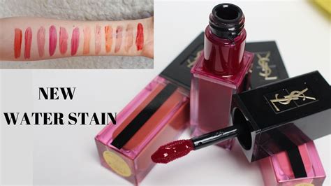 ysl water stain lip stain swatches temptalia|ysl water stain glow.